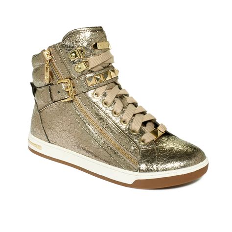 michael kors studded high tops|Michael Kors trainer sneakers.